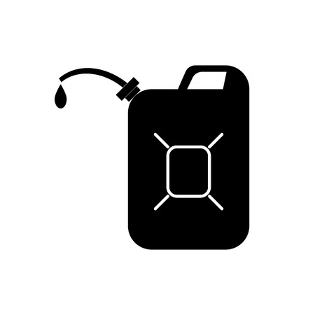 Gasoline vector logo design template. Jerry can of petrol or oil icon.のイラスト素材