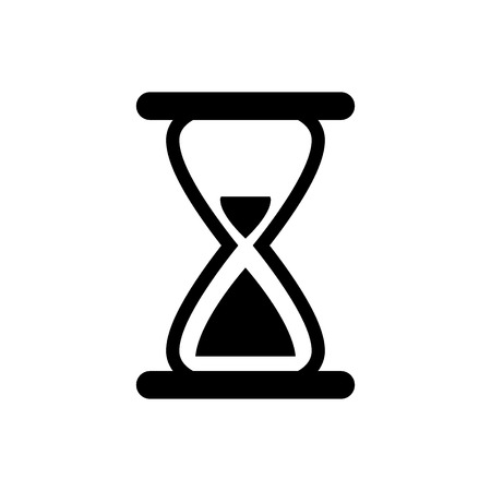 Illustration of hourglass icon on white backgroundのイラスト素材
