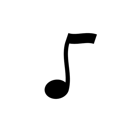 Musical note icon, modern minimal flat design style, vector illustrationのイラスト素材