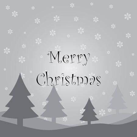 Gray Christmas cardのイラスト素材