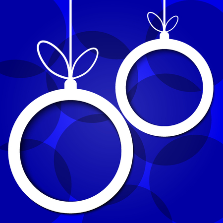 blue christmas cardのイラスト素材