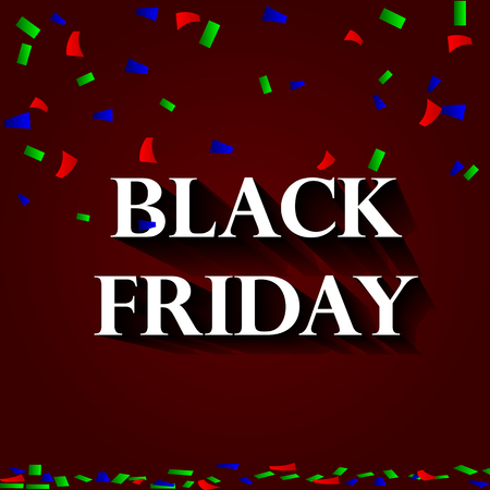 Black Friday sale inscription design template. Black Friday banner. Vector illustrationのイラスト素材