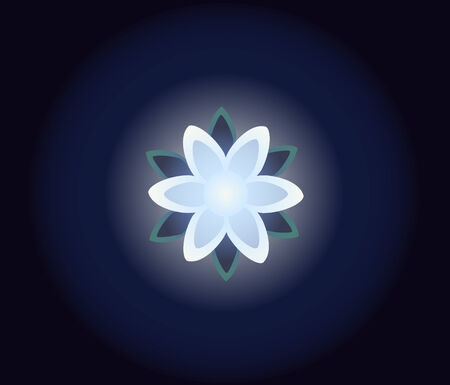 The fixture in the form of a bulb-lily on a dark backgroundのイラスト素材