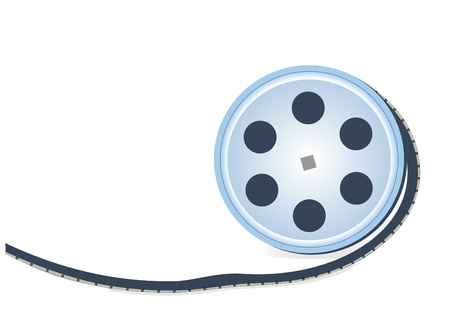 The small coil with a cinema on a white backgroundのイラスト素材