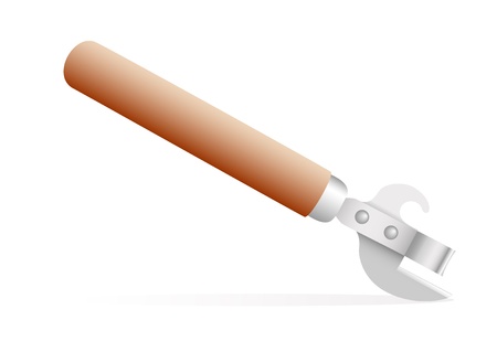 Illustration of an opener for cans on a white backgroundのイラスト素材