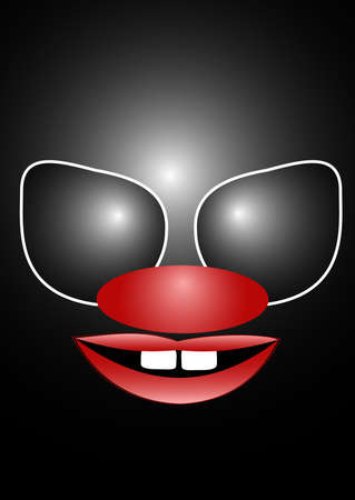 Illustration of a mask of the terrible clownのイラスト素材