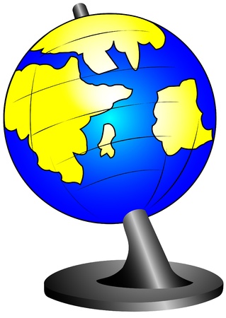 Illustration of the school globe on a supportのイラスト素材