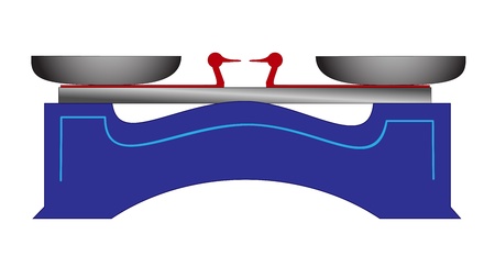 Illustration of a retro-store scales on a white backgroundのイラスト素材