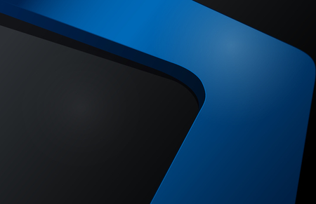 Illustration of volumetric abstract background with blue figureのイラスト素材