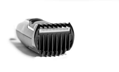 Hair clipper with attachment isolated on white backgroundの写真素材