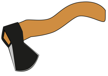 Illustration of a small hatchet isolated on a white backgroundのイラスト素材