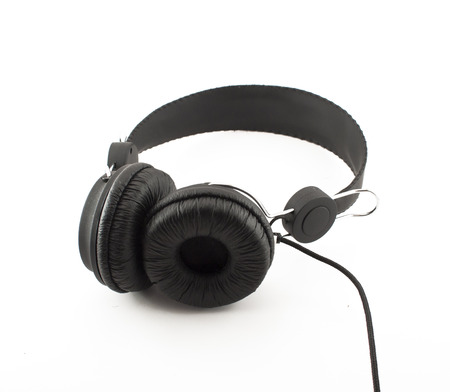 headphones on white backgroundの写真素材