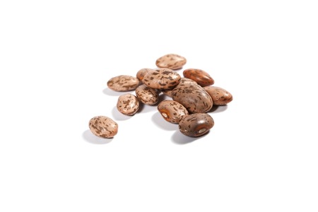 Beans on white background