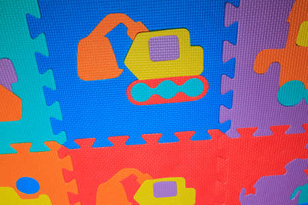 Colorful patterned child game matsの写真素材