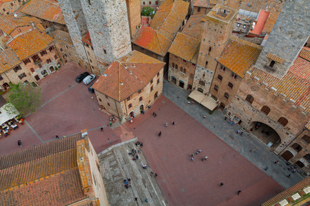 San Gimignano medieval town in Tuscany, Italyのeditorial素材