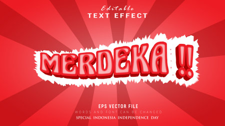 merdeka text effectのイラスト素材
