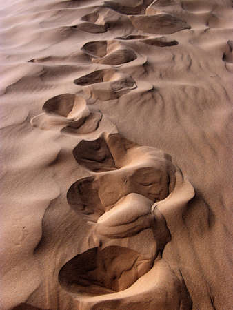 Footprints on sand