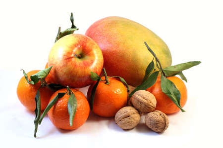 Fruits isolated on white backgroundの写真素材