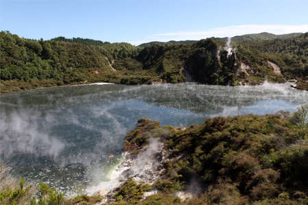 Waimangu valley geothermal area, New Zealandの写真素材