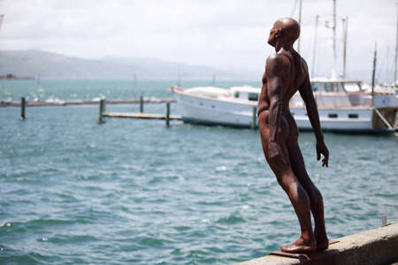 Statue in Wellington, New Zealandの写真素材