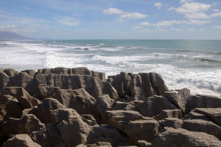 Pancake rocks, New Zealandの写真素材