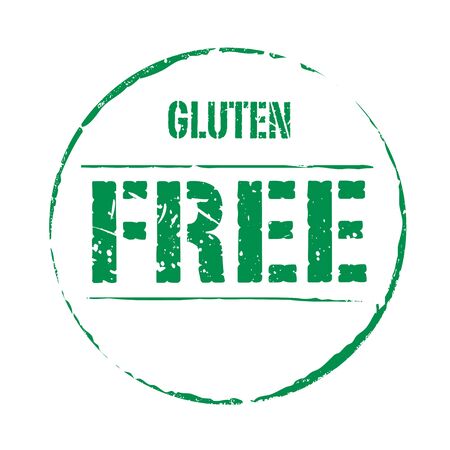 Green vector grunge stamp GLUTEN FREEのイラスト素材