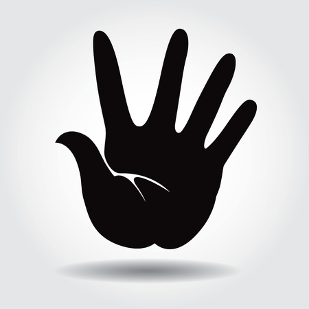 Black vector hand and signのイラスト素材