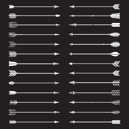 Composition of white vector drawing arrowsのイラスト素材