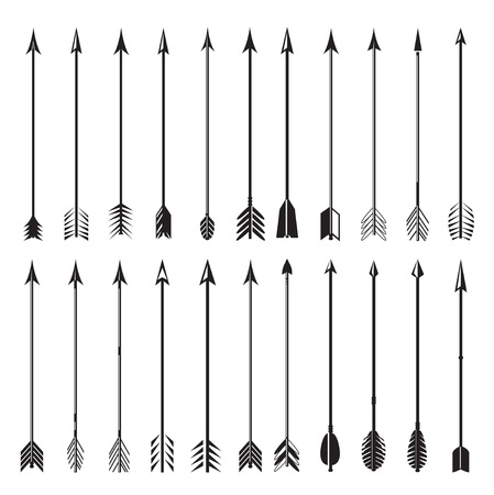 Set of black vector arrowsのイラスト素材
