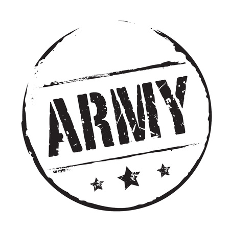 Black grunge stamp and text ARMYのイラスト素材