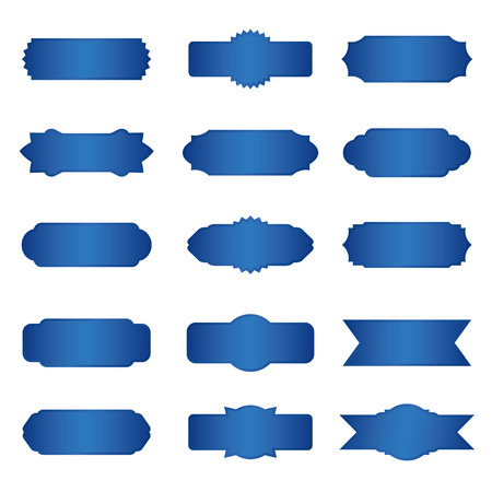 Set of blue bordersのイラスト素材