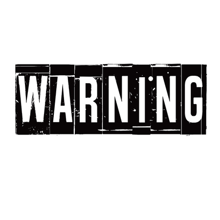 Black stamp and text WARNING. Vector Illustration.のイラスト素材