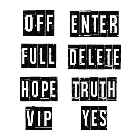 Set of vector black grunge stamps.のイラスト素材