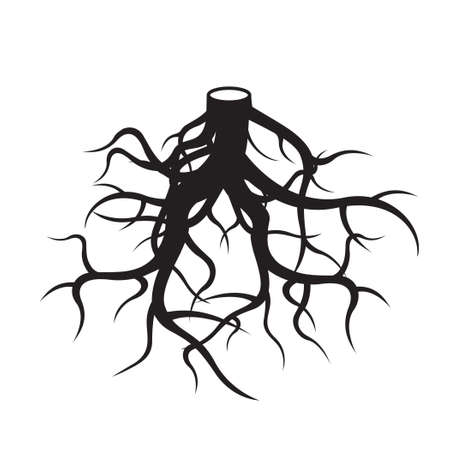 Black roots. Vector Illustration.のイラスト素材