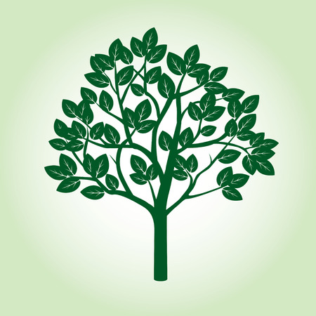 Shape of Green Tree. Vector Illustration.のイラスト素材