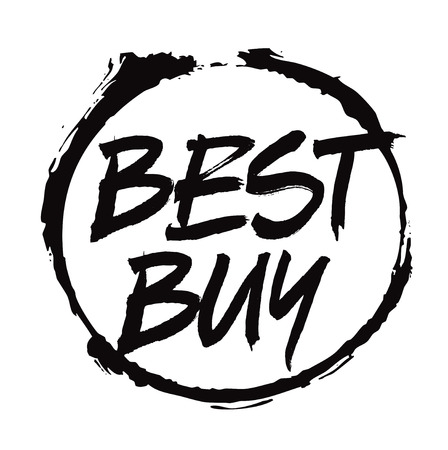 Black Vector Drawing Stamp text BEST BUYのイラスト素材
