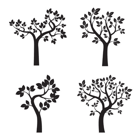 Shape of Tree. Vector Illustration. Nature and Garden.のイラスト素材