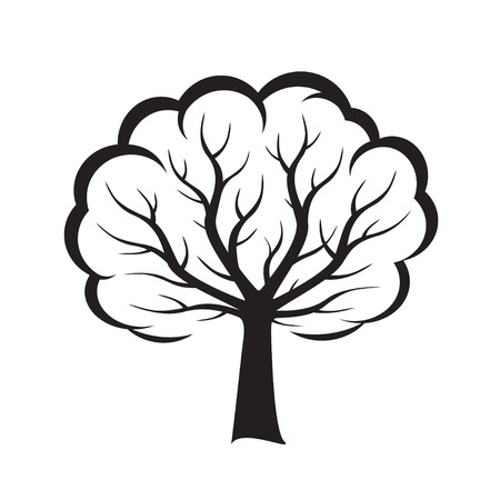 Black Vector Tree.のイラスト素材