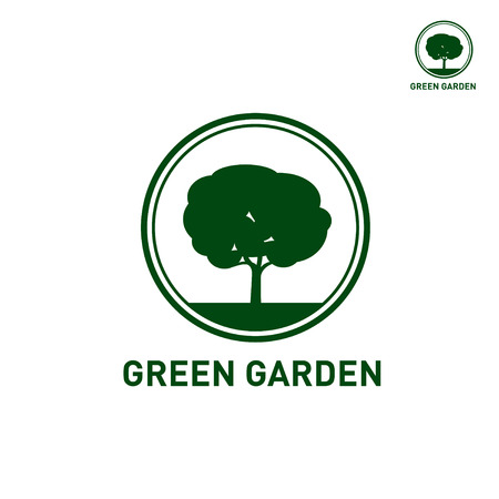 Green Garden. Vector Illustration and graphic element.のイラスト素材
