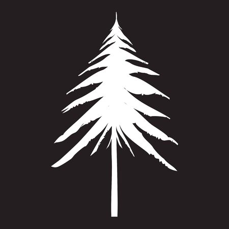 White pine Tree. Vector Illustrationのイラスト素材