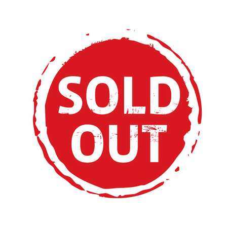 Red stamp sold out vector illustration.のイラスト素材