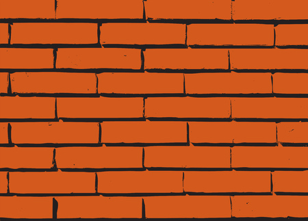 Red Grunge Texture of Wall. Vector abstract Background and border. Old white brick wall.のイラスト素材