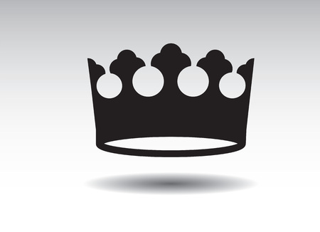 Shape of black vector king crown and icon. Vector Illustration.のイラスト素材