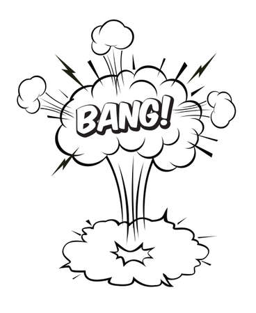 Comic speech balloons and Bang, explosion bubble. Vector Illustration.のイラスト素材