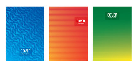 Geometric abstract background for catalog, corporate brochure. Vector pattern and graphic design. Cover template set.のイラスト素材