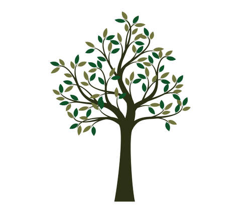 Color Tree. Vector outline Illustration.のイラスト素材