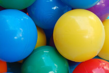 a colorful bunch of toy plastic balls