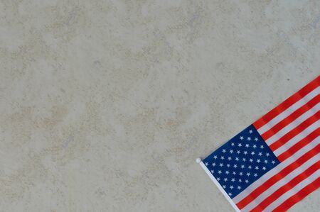 Celebrating Independence Day July 4th, President's Day, Memorial Day, Labor Day, Veteran's Day, Great America. Flag of the United States on a white backgroundの写真素材