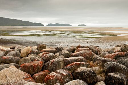 View from Marahau, Abel Tasman National Park, New Zealandの写真素材