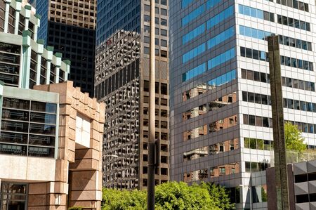 Los Angeles, CA, USA - 24 September, 2012: Downtown Los Angeles on a sunny day. Downtown Los Angeles is the central business district in Los Angeles.のeditorial素材